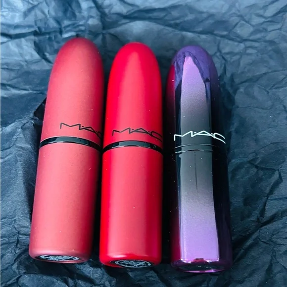 NIB MAC Lipsticks Ruby Woo, Bated Breath, Devoted to Chili - Picture 2 of 3